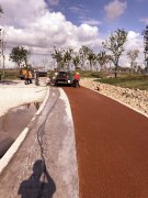 天祿湖彩色瀝青攤鋪